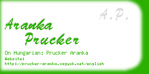 aranka prucker business card